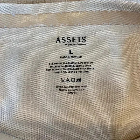 Assets By Spanx Shapewear Shorts Womens Size Large High Rise Tan - Picture 8 of 8